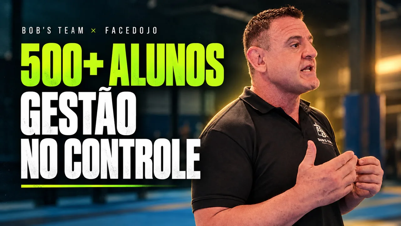 Mestre Bobzão, da Bob's Team: mais de 500 alunos e a gestão no controle com FaceDojo.